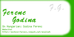 ferenc godina business card